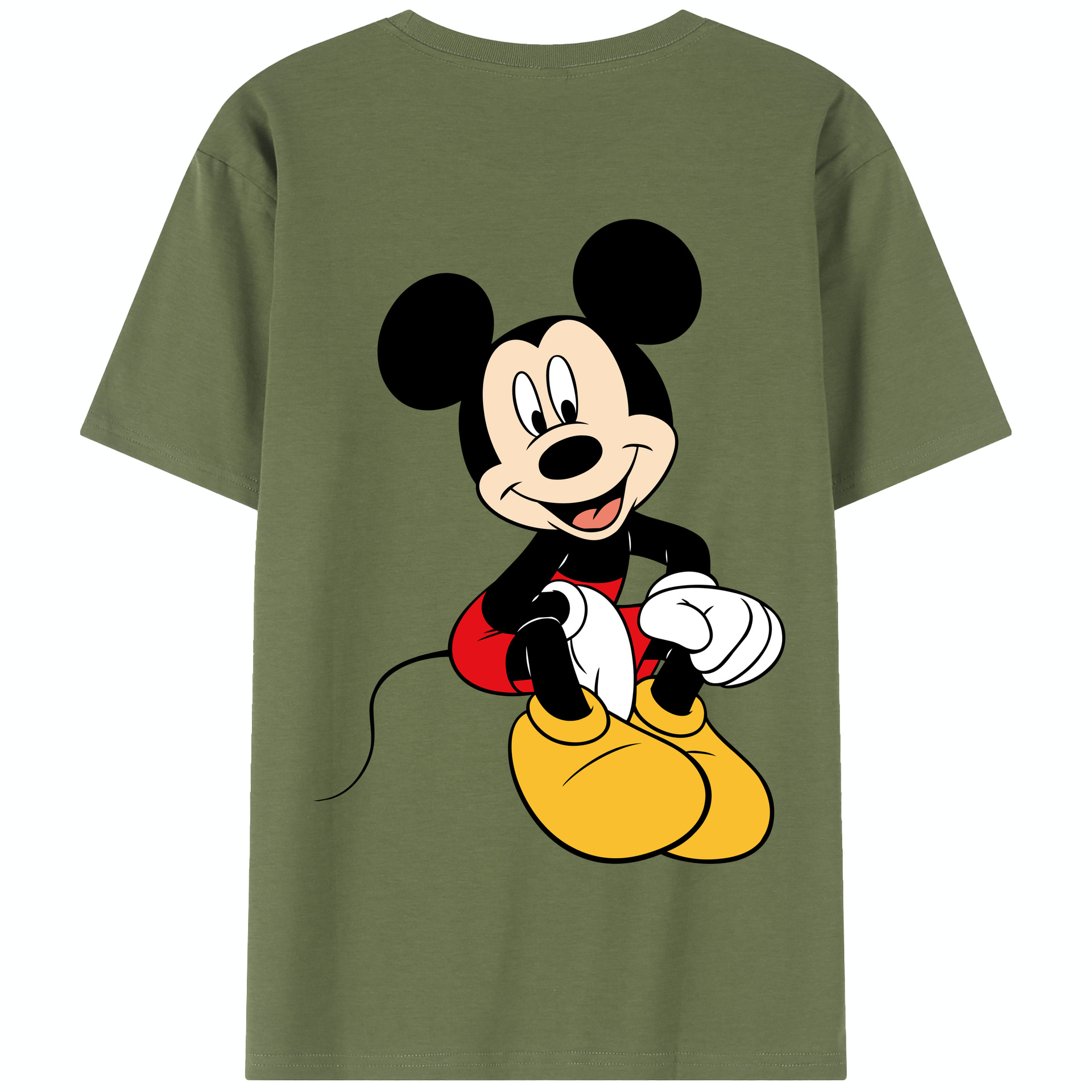 （画像用） ミッキーマウス Mickey Mouse 綿100％半袖Tシャツ（背面プリント）
